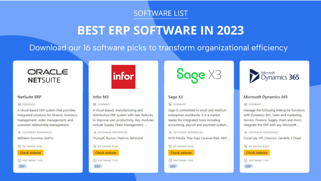 Best ERP Software for Manufacturing Industry